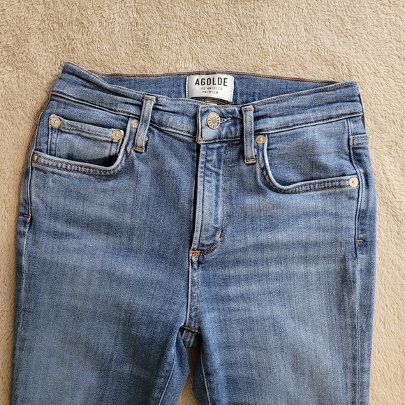 Agolde Sophie Crop fray hem jeans size 25 - Picture 5 of 12